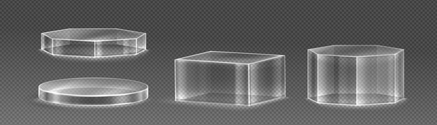 3D-Glas transparentes, klares Stand-Podium-Display