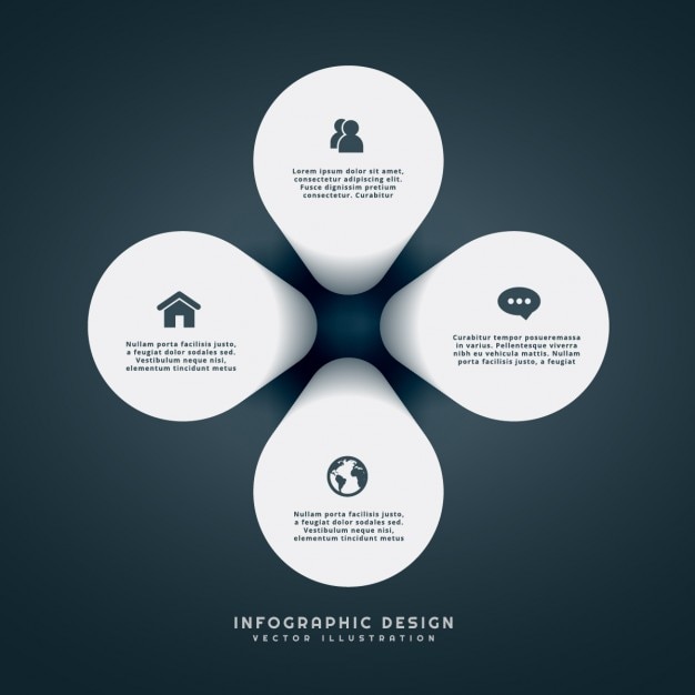 Kostenloser Vektor 3d-infografik mit symbolen