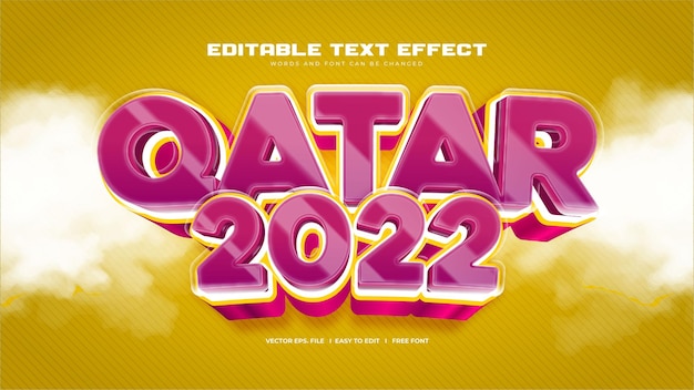 3d katar 2022 texteffekt