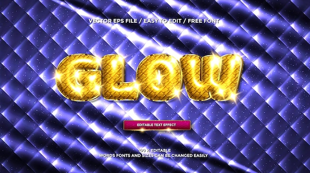 3D-Rendering-Glühgold-Text-Effekt-Animation