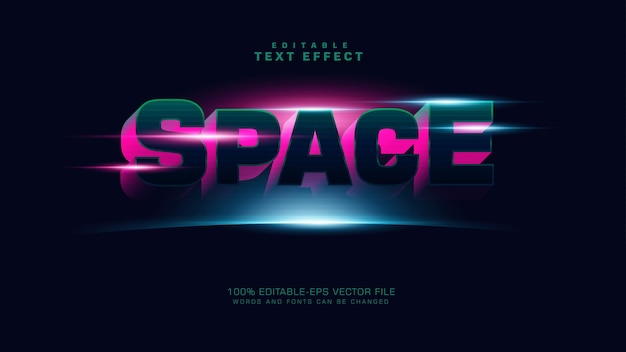 3D Space Text Effekt
