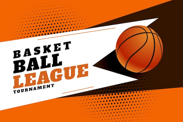 3D-Stil-Basketball-Turnier-Liga-Hintergrund für das Meisterteam oder den Verein