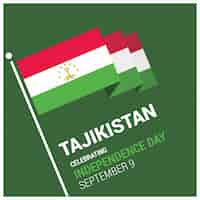 Kostenloser Vektor 3d tadschikistan celebraing unabhängigkeitstag 9. september