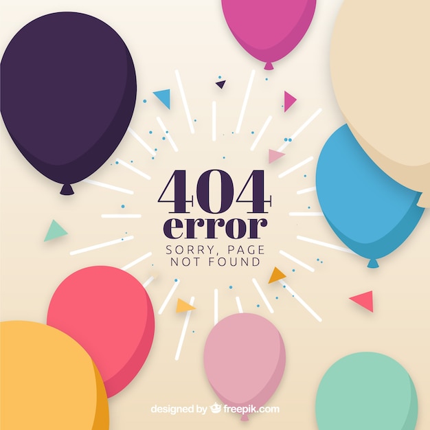 404 Fehler Vorlage in flachen Stil