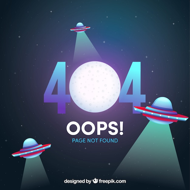 Kostenloser Vektor 404 fehler vorlage in flachen stil