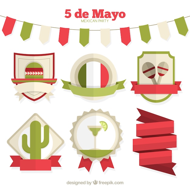 5 de mayo-elemente gesetzt