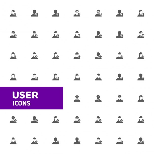 Kostenloser Vektor 50 user-icon set