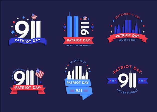 9.11 Patriot-Tages-Abzeichen-Sammlung