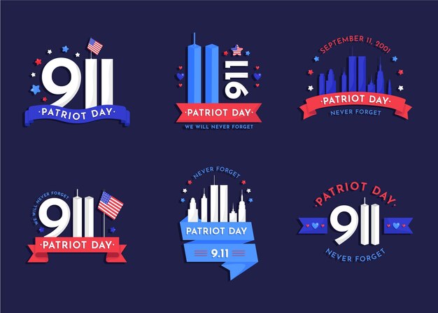 9.11 Patriot-Tages-Abzeichen-Sammlung