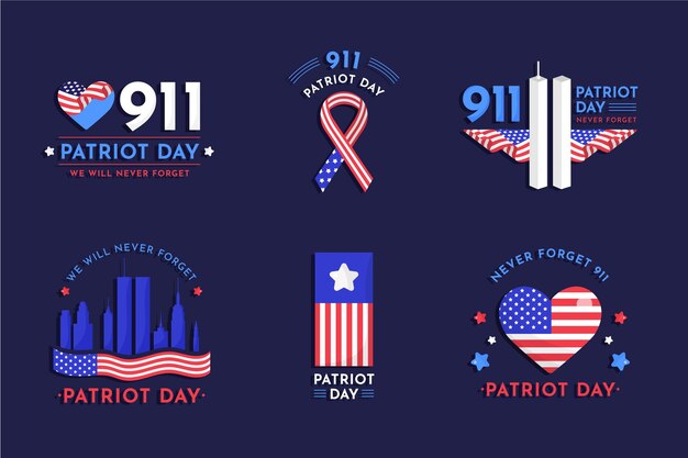 9.11 Patriot-Tages-Abzeichen-Sammlung