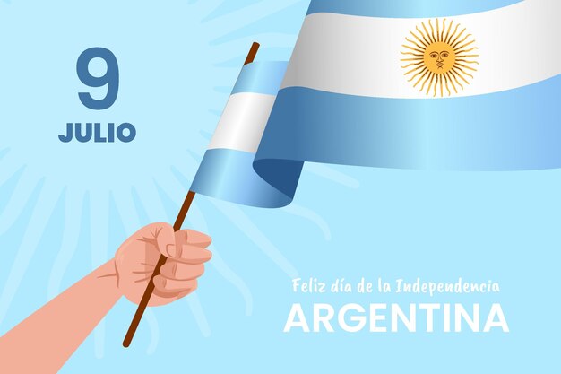 9 de julio - Erklärung der Unabhängigkeit der argentinischen Illustration