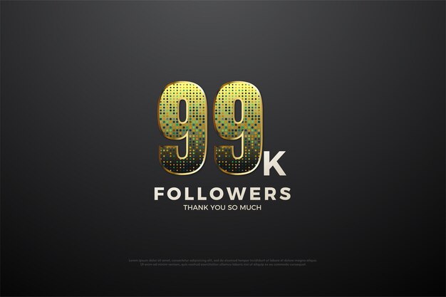 99k follower mit wunderschönen glitzerzahlen