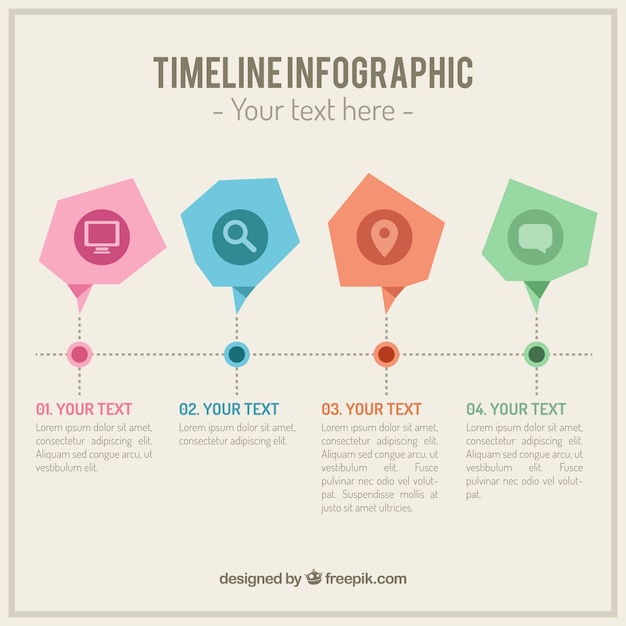 Kostenloser Vektor abastract timeline infografik-vorlage