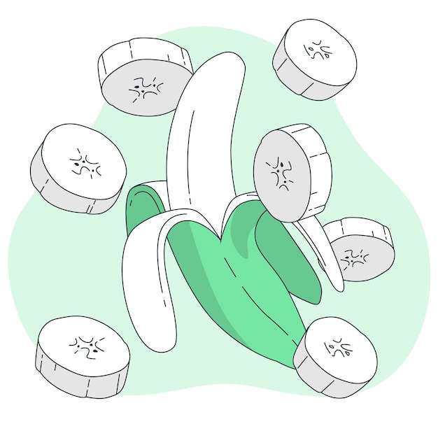 Kostenloser Vektor abbildung des bananenscheibenkonzepts