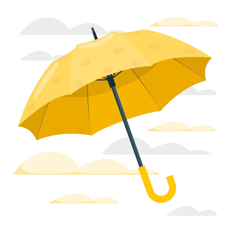 Kostenlose Vektor abbildung des offenen regenschirmkonzepts