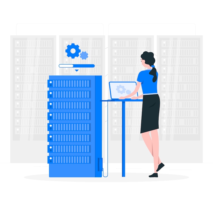 Kostenlose Vektor abbildung des serverstatuskonzepts