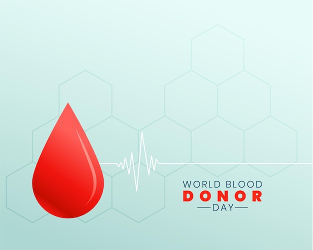 Abbildung zum Weltblutspendetag mit rotem Blutstropfen