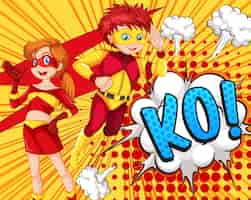 Kostenloser Vektor abkürzung und gesichtsausdruck retro-comic-banner-design