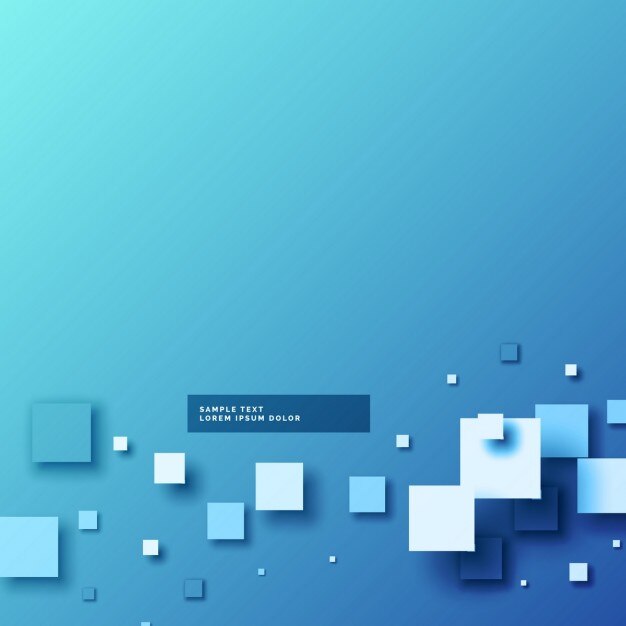 abstrakt blau backgorund mit 3D-Mosaik-Formen