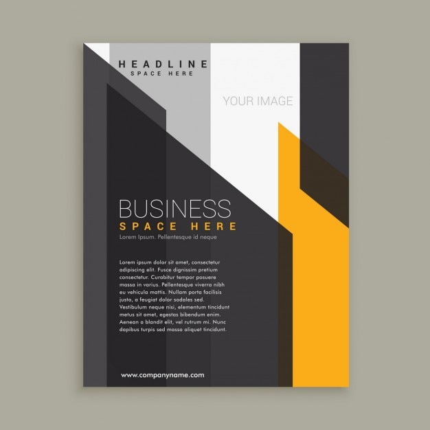 Kostenloser Vektor abstrakt, gelb, schwarz business-template