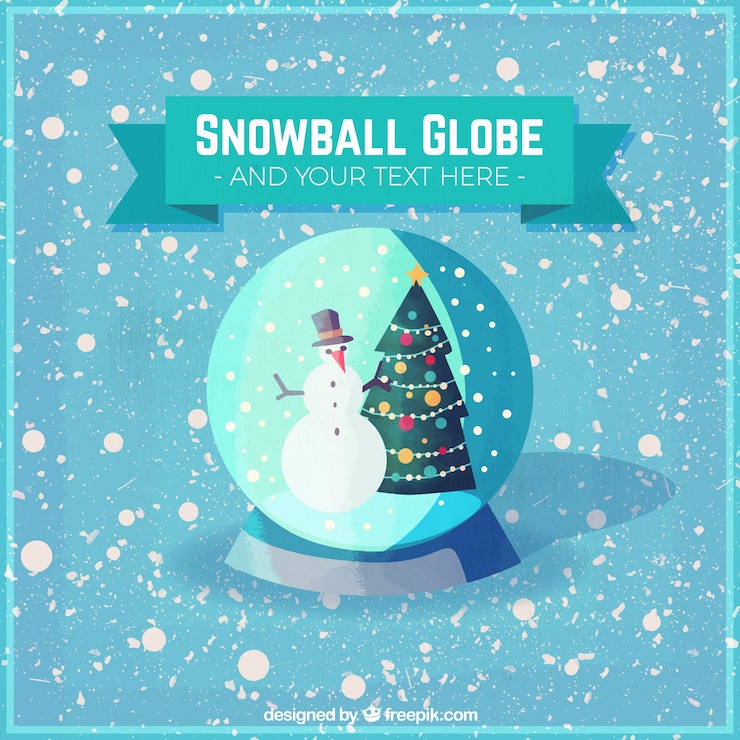 Kostenlose Vektor abstrakt schneeball hintergrund