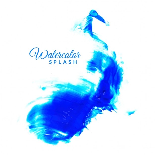 Kostenloser Vektor abstrakte blaue aquarell splash design