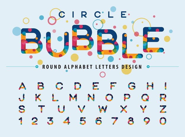 Stilisierte Schrift Und Alphabet Premium Vektor