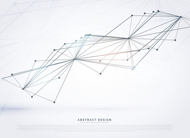 Kostenloser Vektor abstrakte drahtgeflecht mit linien digitalen hintergrund gemacht