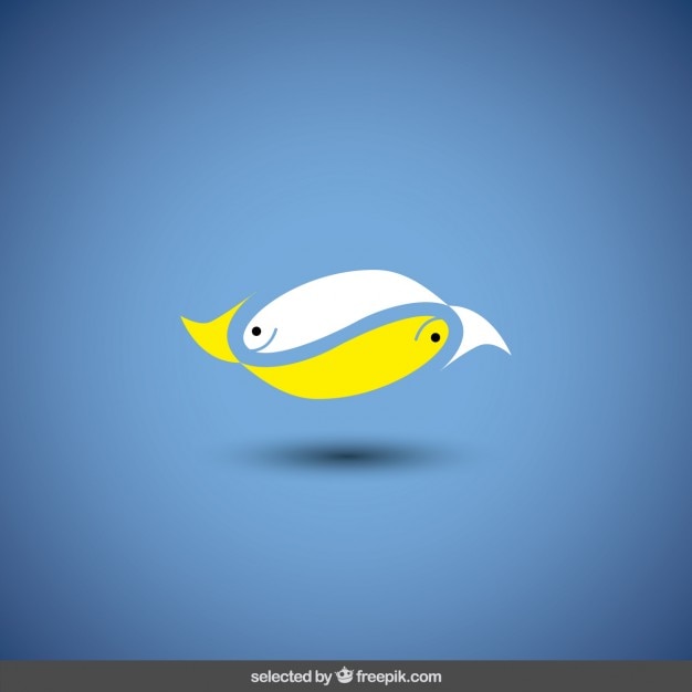 Kostenloser Vektor abstrakte fische logo