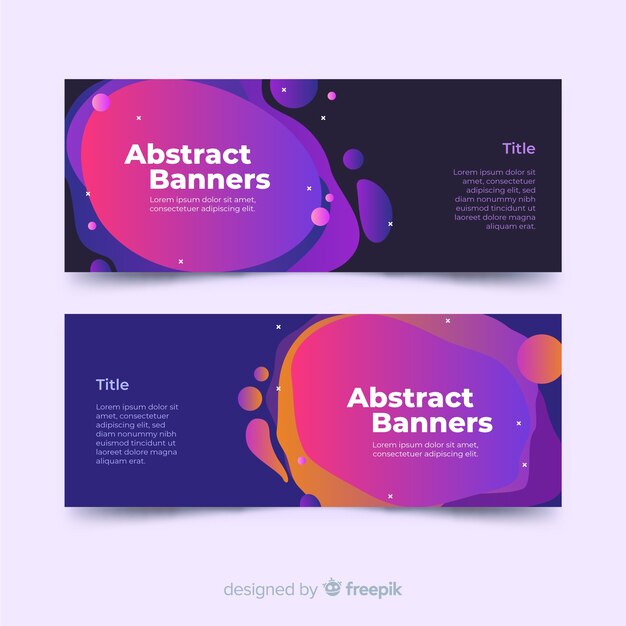 Abstrakte flüssige Banner