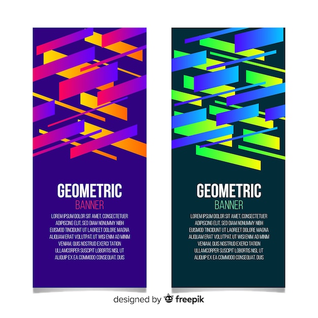 Abstrakte geometrische banner