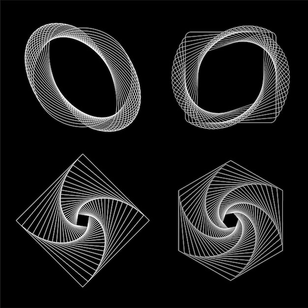 Kostenloser Vektor abstrakte geometrische elemente vektor festgelegt