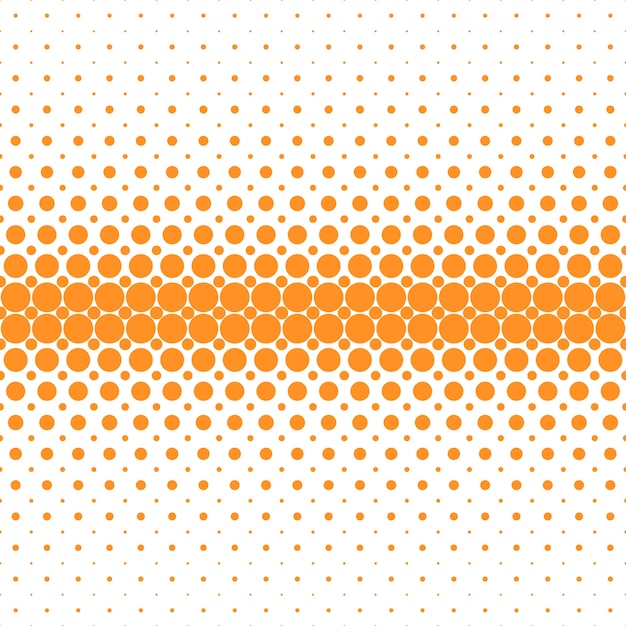 Kostenloser Vektor abstrakte geometrische halbton punktmuster hintergrund - vektorgrafik aus orangefarbenen kreisen auf weißem hintergrund