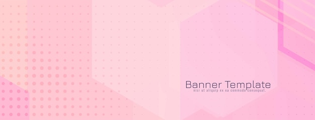 Kostenloser Vektor abstrakte geometrische sechseckige formen rosa banner-design