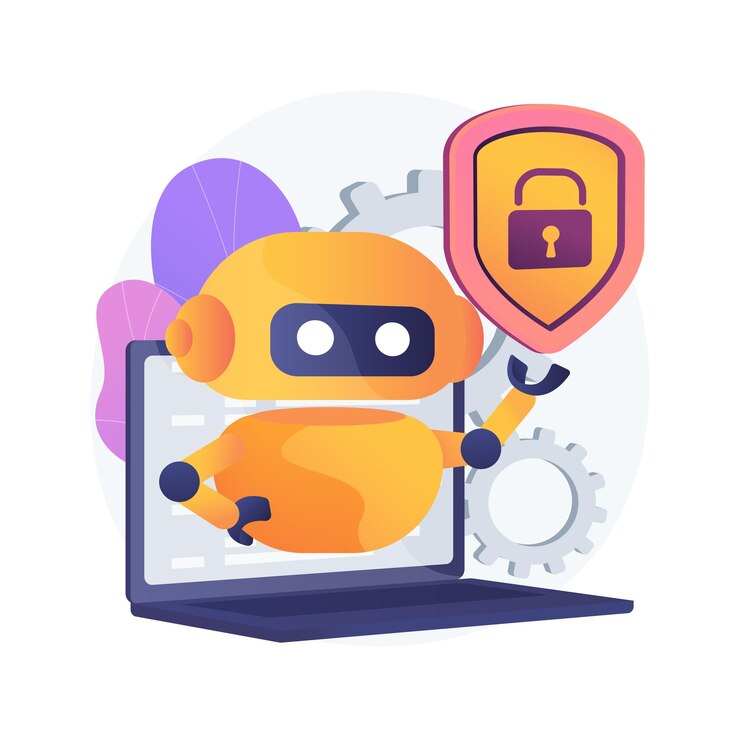 Abstrakte Konzeptillustration der industriellen Cybersicherheit