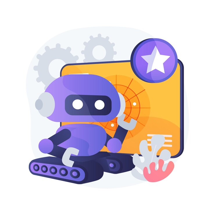 Kostenlose Vektor abstrakte konzeptillustration der militärischen robotik