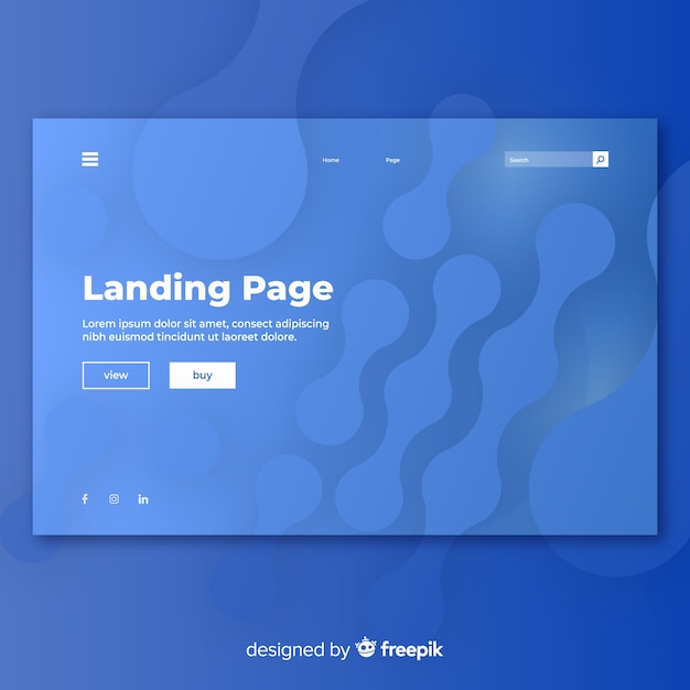 Abstrakte landingpage