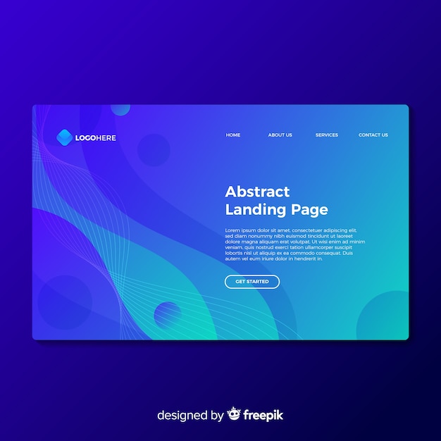 Abstrakte landingpage