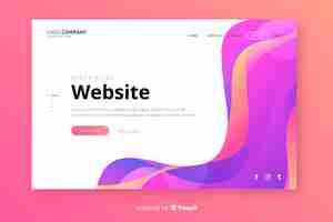 Kostenloser Vektor abstrakte landingpage
