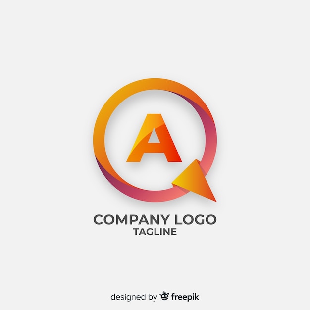 Kostenloser Vektor abstrakte logo vorlage farbverlauf