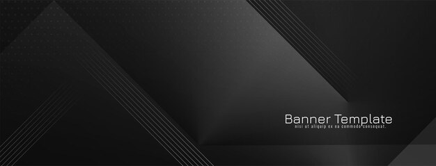 Abstrakte moderne schwarze farbe geometrisches trendiges banner-design