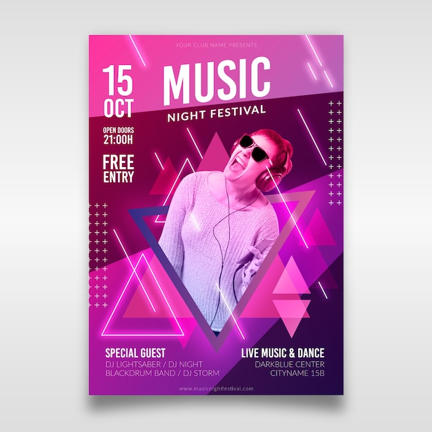 Abstrakte Musikplakatschablone