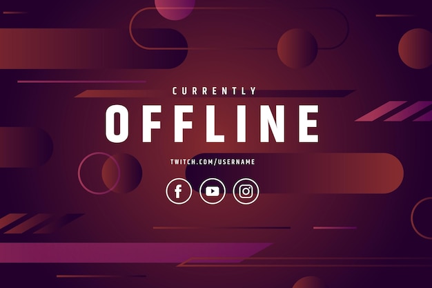 Abstrakte offline zuckende bannerschablone