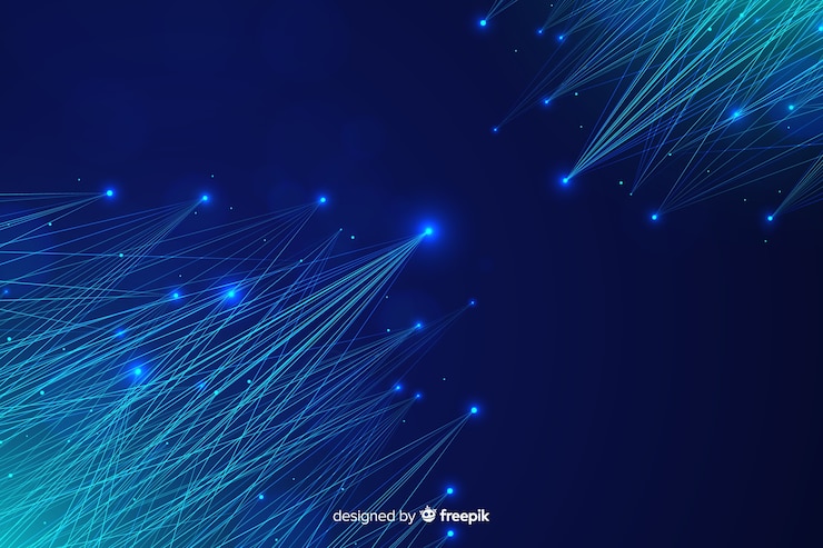 Kostenlose Vektor abstrakte technologie-partikeltapete
