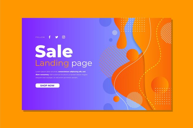Abstrakte Verkaufs-Landingpage-Vorlage