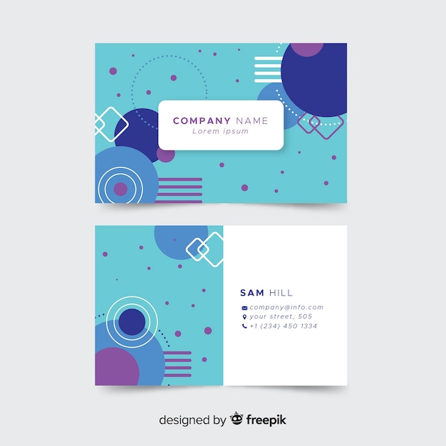 Abstrakte Visitenkartenvorlage mit geometrischem Design