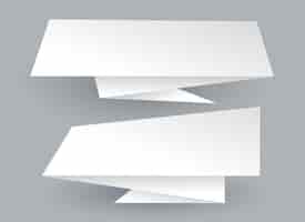 Kostenloser Vektor abstrakte weiße leere origami chat-blase