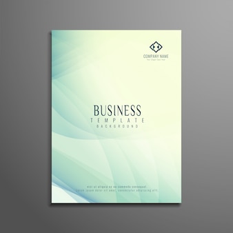 Abstrakte wellige business-broschüre design