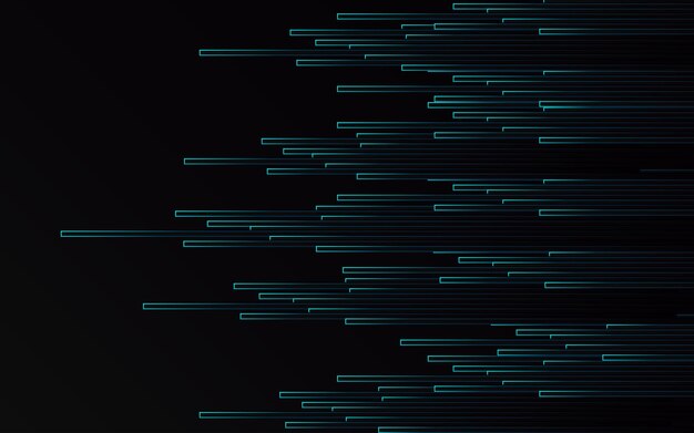 Abstrakter Blaulicht-Pipe-Geschwindigkeitszoom auf schwarzer Hintergrundtechnologie