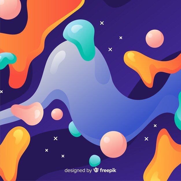 Abstrakter bunter Fluss formt Hintergrunddesign
